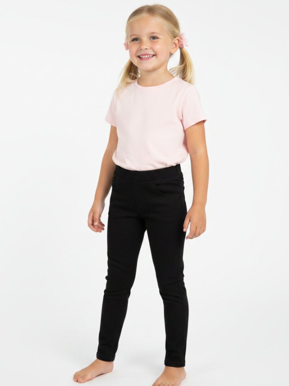 Pantalón Negro Talla 130 (4–5 años) – Slim Fit & Stretch